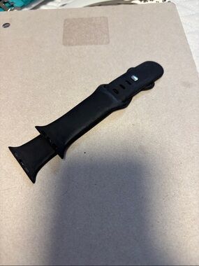 Black Sport Apple Watch Band - Silicone Replacement‎